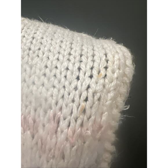 Vintage Licorice Hand Knotted Sweater Vest Medium Gray/pink - Picture 6 of 7